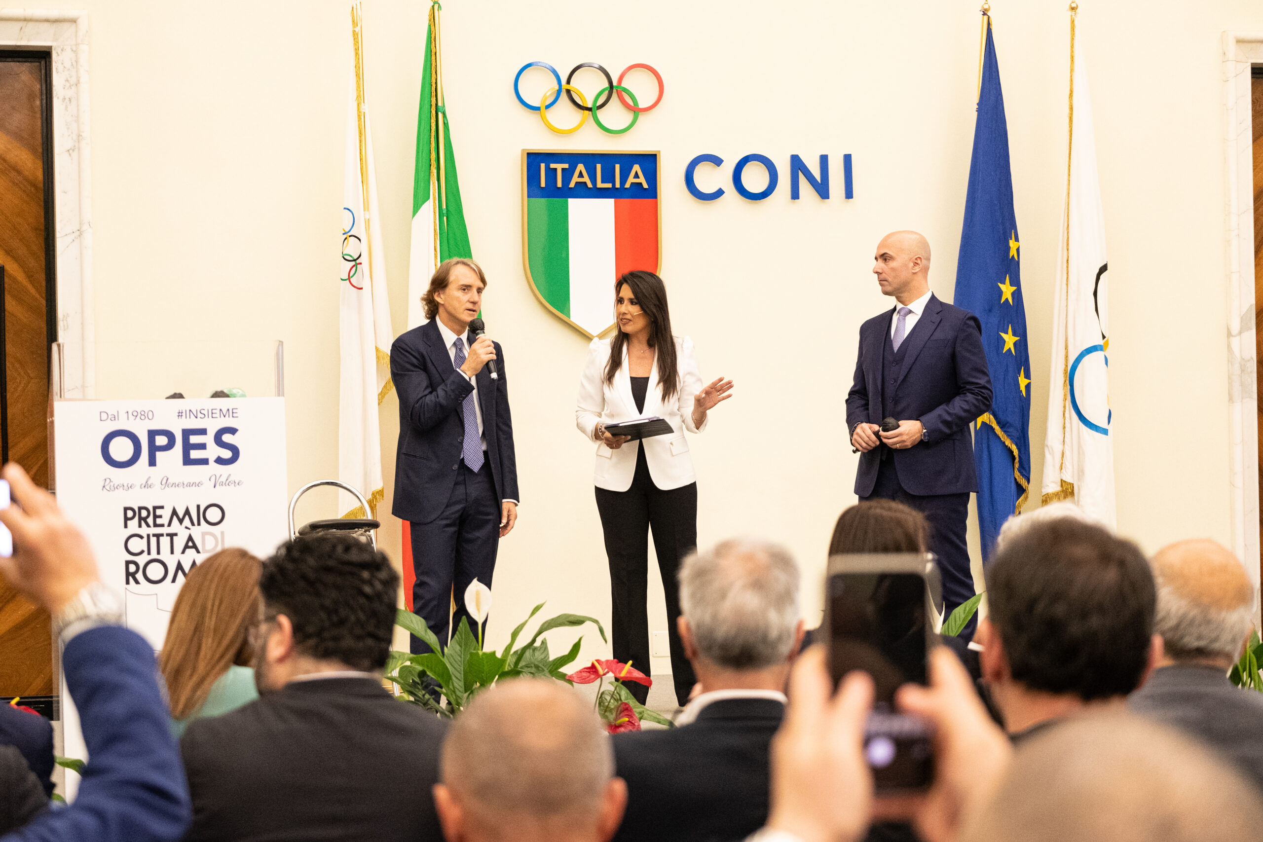 Roberto Mancini, CT della Nazionale Italiana di Calcio, al Premio Città di Roma