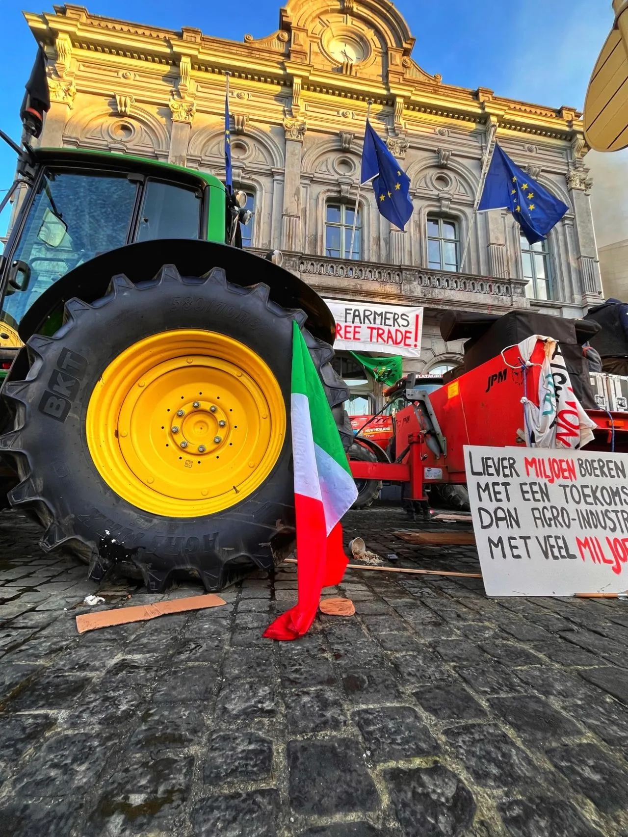 protesta lavoratori agricoli bruxelles