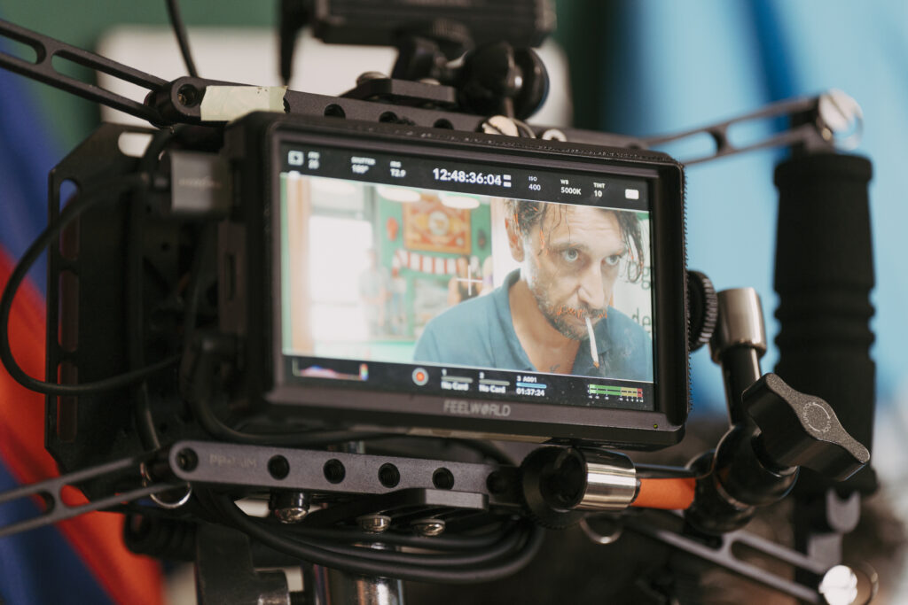 Corrado Fortuna in alcune immagini tratte dal backstage del corto "All In"